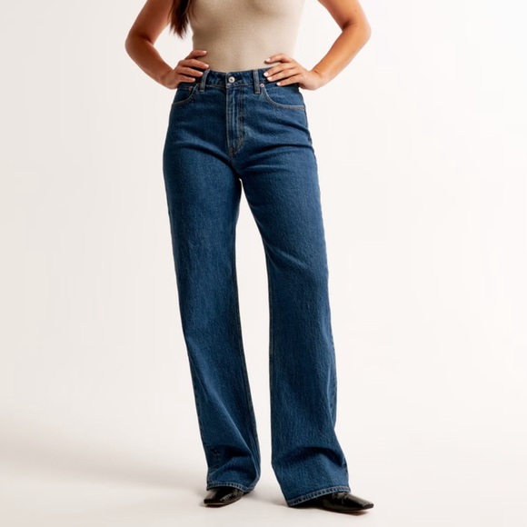 NWT Abercrombie curve love 90s relaxed jean - Picture 1 of 4